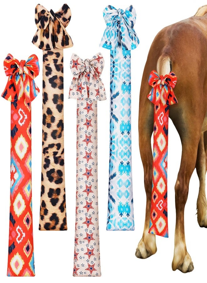 Bulyoou 4 Pcs Horse Tail Bag Stretchy 22" Breathable with 2 Strands to Keep Clean and Protected Grooming Supplies - Image 1